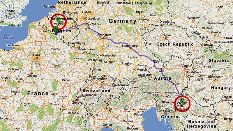 Illustration for article titled Una mujer se despista y acaba en Zagreb en lugar de Bruselas por un fallo del GPS