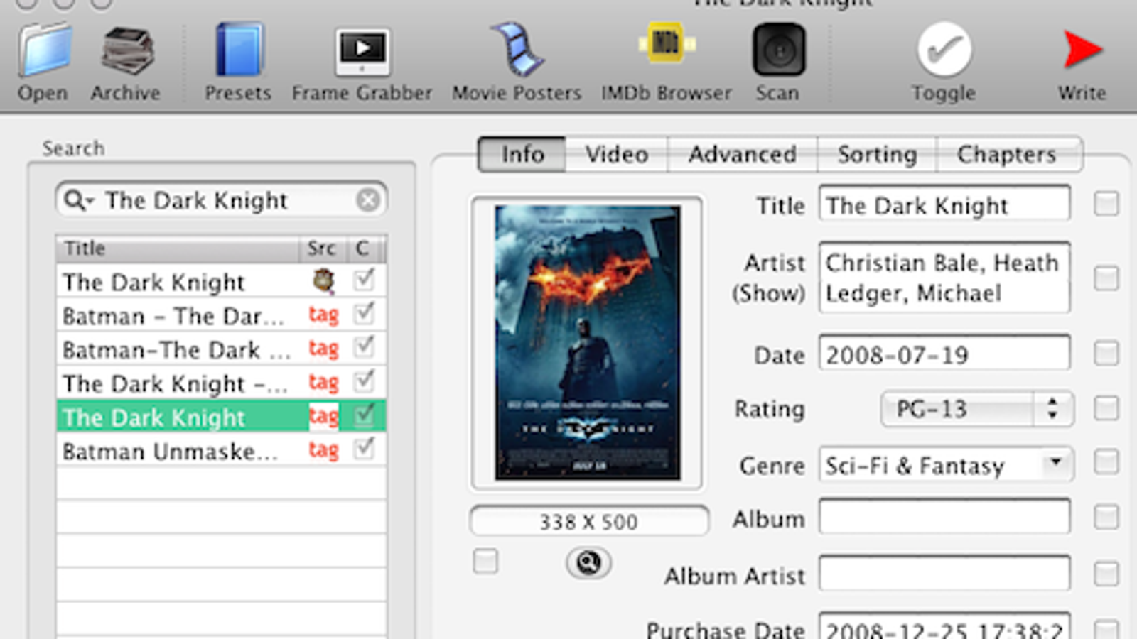 itunes video metadata editor windows 10