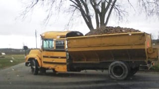 Illustration for article titled It's a school bus! It's a salt truck! No, it's both!