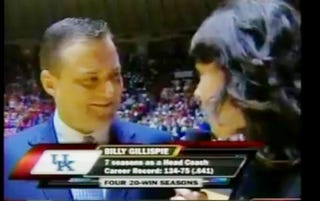 Illustration for article titled Are Spurned Advances The Reason Billy Gillispie Treats Jeanine Edwards Like Crap?