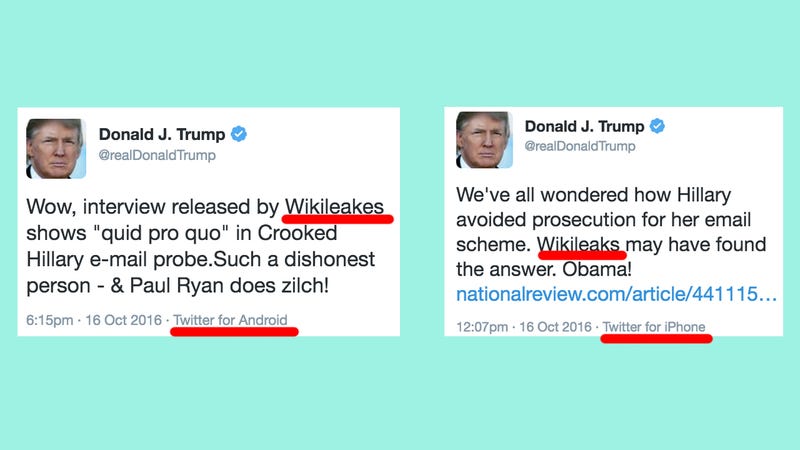 Illustration for article titled Trump Can't Spell 'Wikileaks' But His Campaign Can