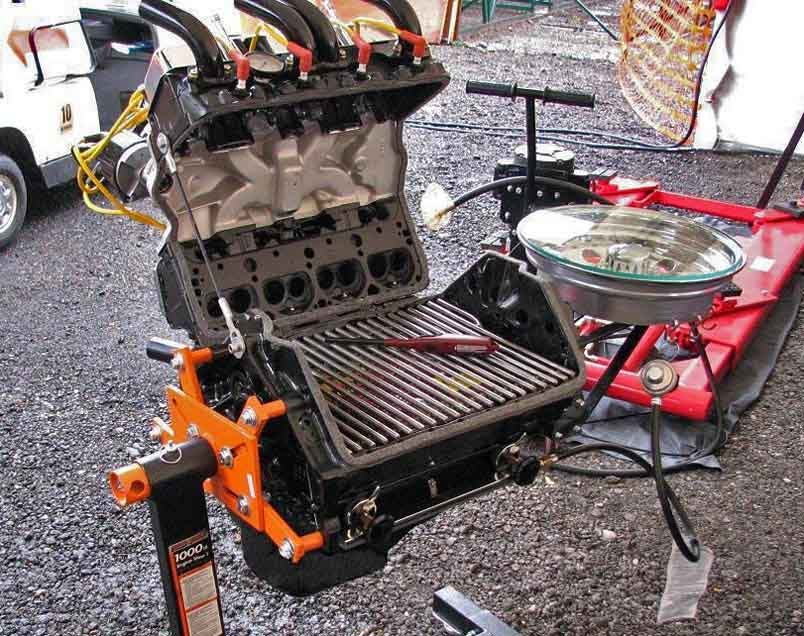 Small Block Chevy Grill Burns Meat, Not Mustangs