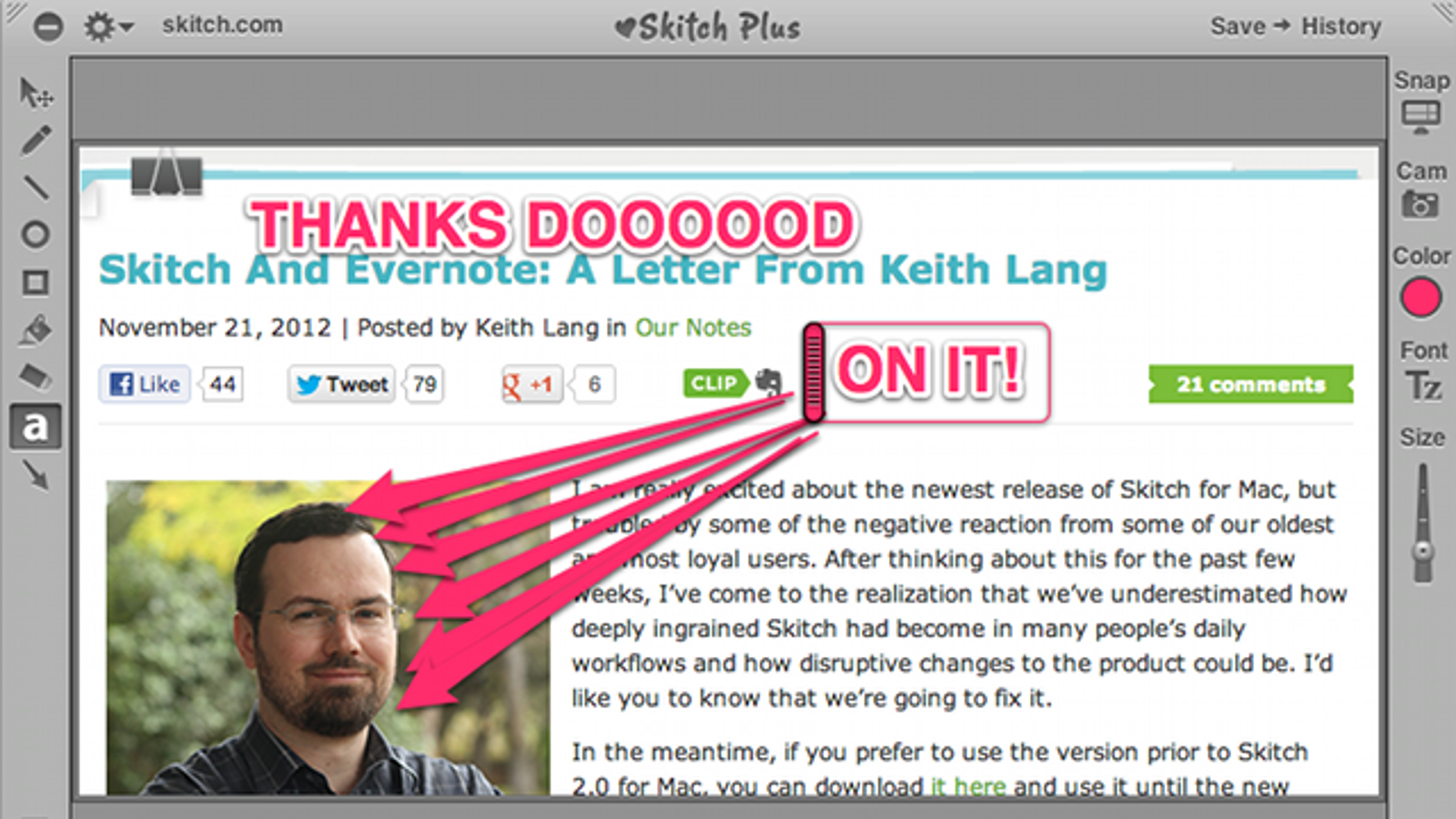 Skitch Apologizes For Mac