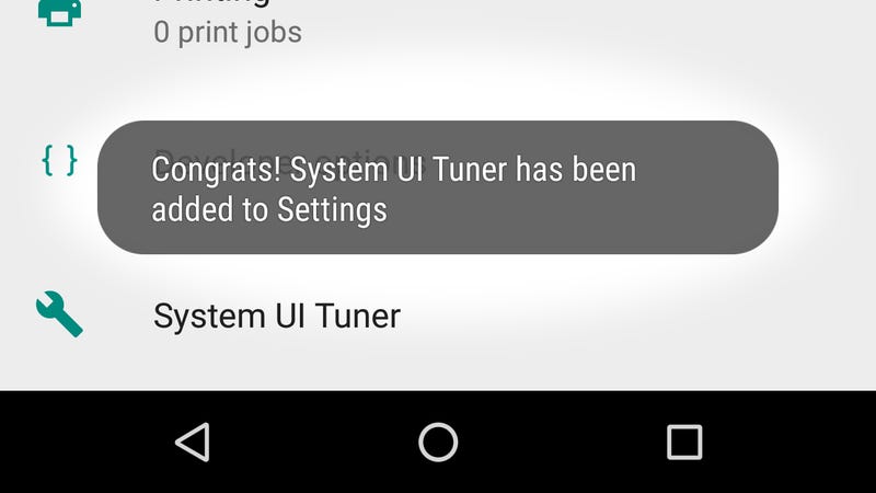 enable system ui tuner in android 7