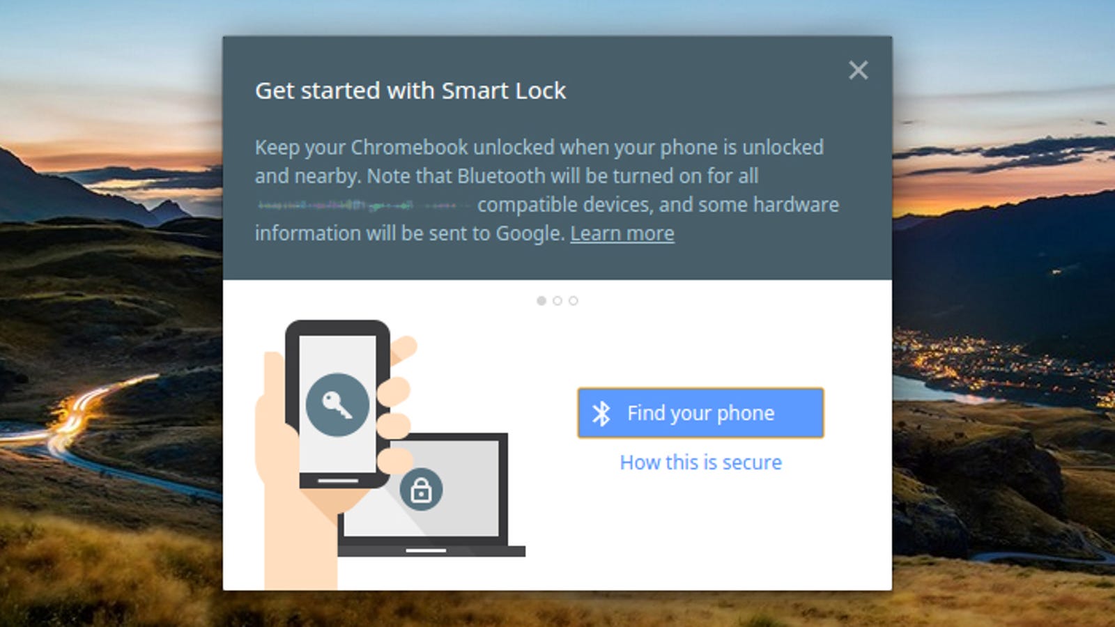 chromebook smart lock cant find phone