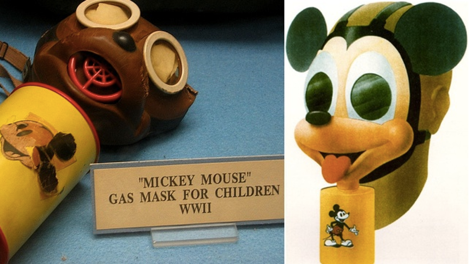 mickey mouse gas mask sticker