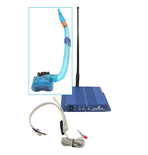 Illustration for article titled Snorkel Transmitter/Receiver: For Training Squads of Navy SEALs or Water Polo Teams