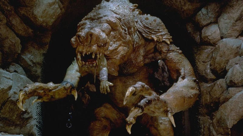 Look, it’s a rancor! Aaa!