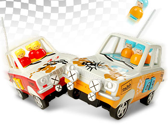 Illustration for article titled RC Cars Smash and Eject Crash Dummies