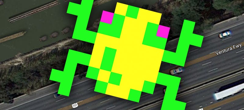 Illustration for article titled Here's What Frogger Would Look Like In Google Earth