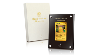 solid gold pikachu card 20th anniversary