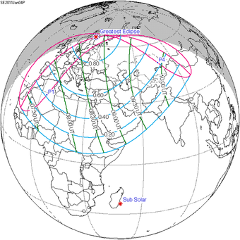 Illustration for article titled When can you see partial solar eclipses in 2011?