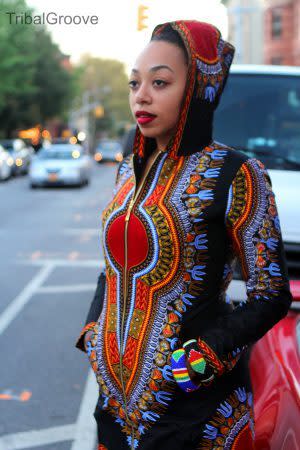 Tribal Groove’s Hooded Black Dashiki Jacket/Dresszuvaa.com