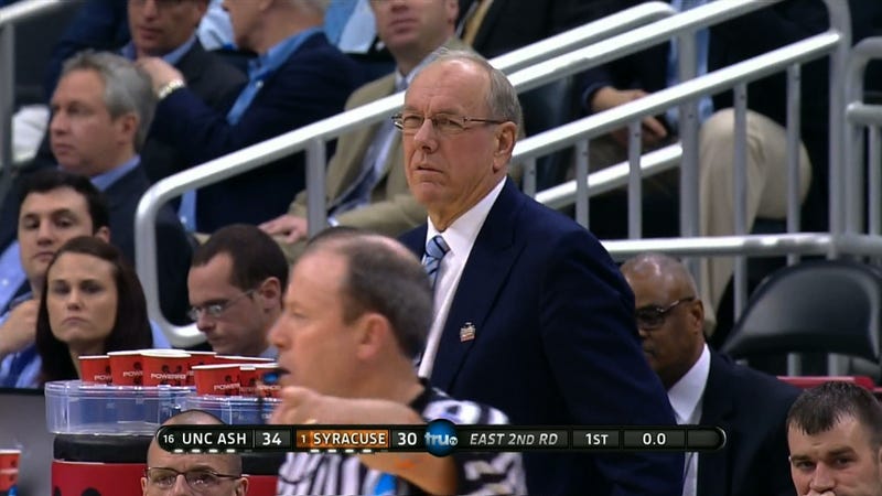 Jim Boeheim And Syracuse Are Losing To A 16 Seed At Halftime