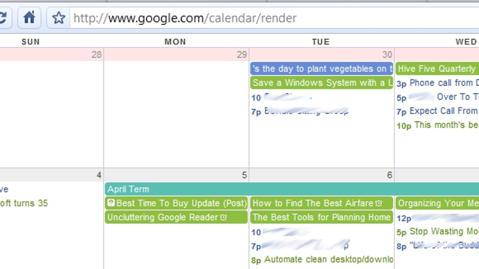 Mini Google Calendar Strips GCal Down For iCalStyle Minimalism