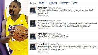 Illustration for article titled Stay Tuned On Monday For A Strange Tale Of Sexting With Ron Artest
