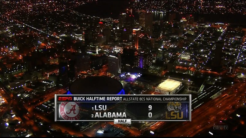 Illustration for article titled This Is Not Actually The Halftime Score, ESPN