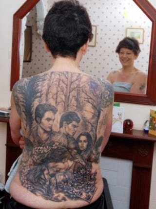 World's biggest Twilight back tattoo