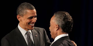 President Obama, Rev. Al Sharpton (Spencer Platt/Getty Images)