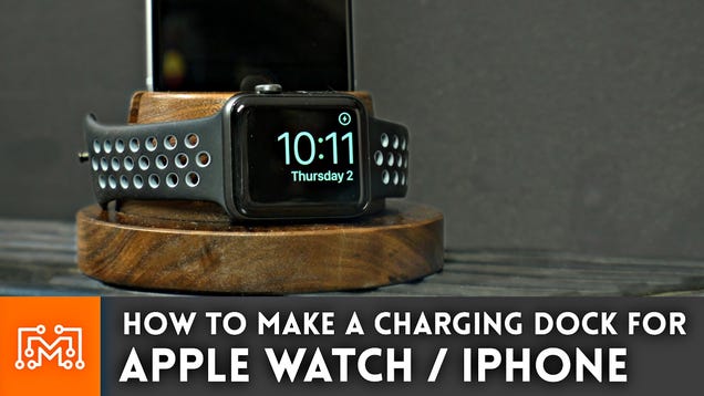 photo of Make Your Own iPhone and Apple Watch Charging Dock Out of Block of Wood image