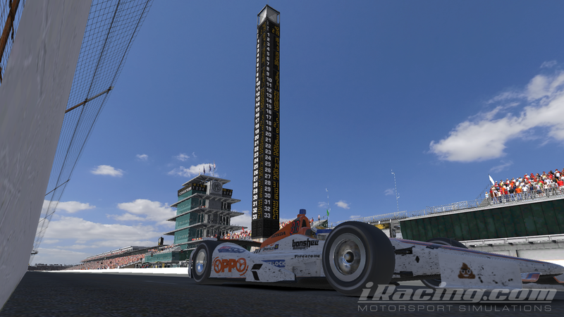 Illustration for article titled Team Oppo Competes in the iRacing Indianapolis 500