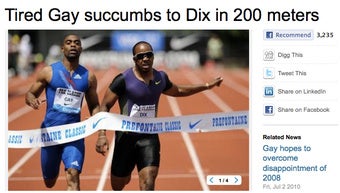 Illustration for article titled Unfortunately Named Sprinter Defeats Amusingly Named Sprinter