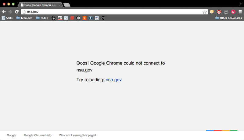 Illustration for article titled The NSA's Website Is Down