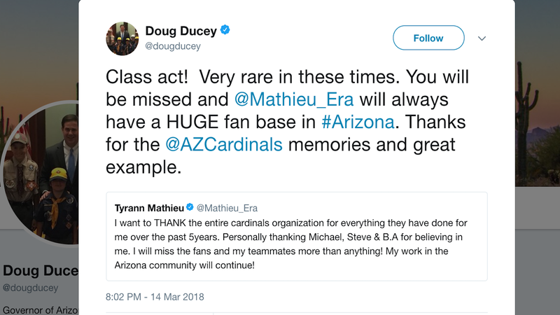 Illustration for article titled Arizona Gov. Doug Ducey Tweets About The Cardinals While Students Camp Outside His Office To Discuss Gun Violence