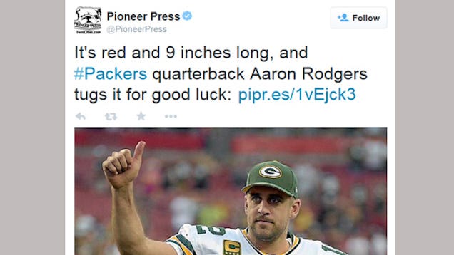 Newspaper Tweets Deletes Perfectly Good Aaron RodgersJoke