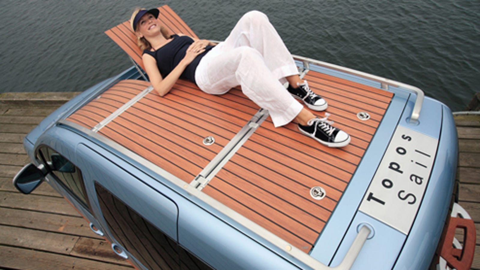 Volkswagen Caddy Van Features a Wooden Boat Deck For 