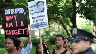 Demonstrations in New York City (Stan Honda/AFP/Getty Images)