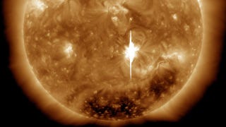 Illustration for article titled The Sun unleashes its biggest solar flare in years