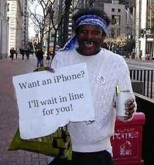 Illustration for article titled Want an iPhone: Pay a Bum to Wait In Line