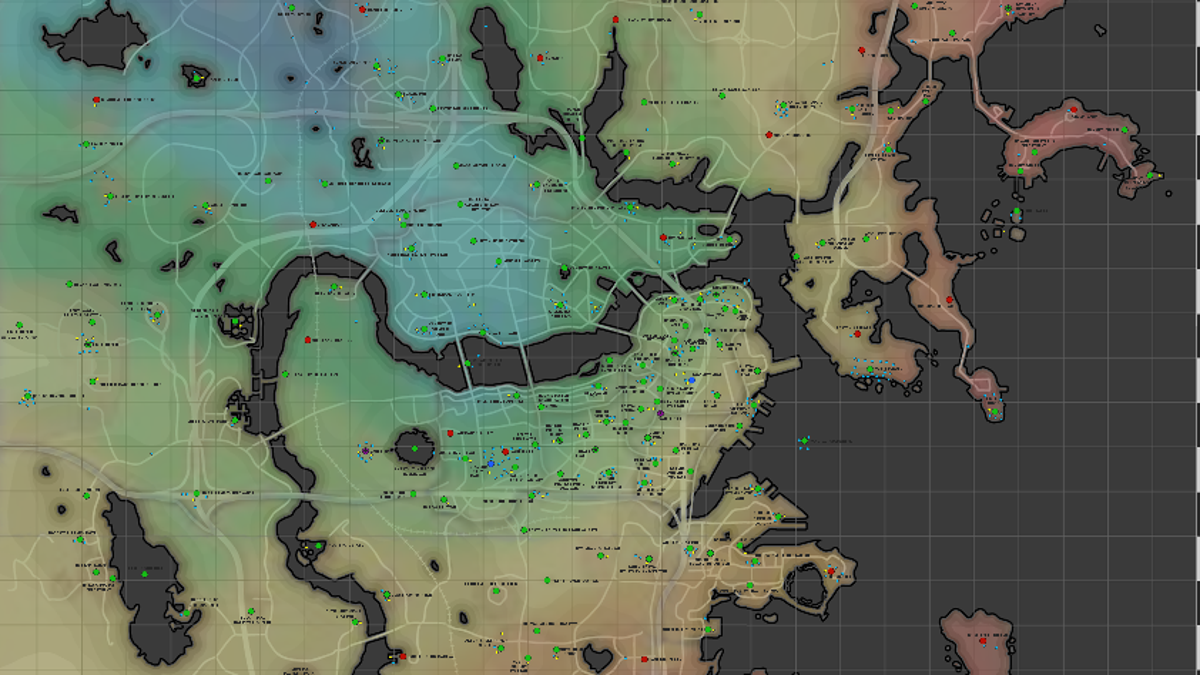 Fallout 4 Diamond City Map