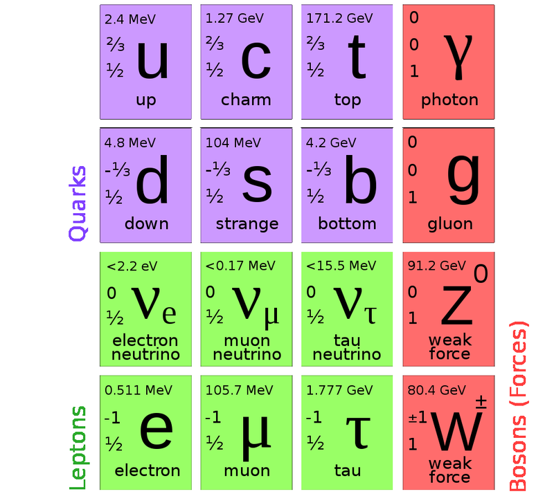 The Ultimate Field Guide to Subatomic Particles Elementary Particles Cheat Sheet