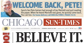 Illustration for article titled The Chicago Sun-Times Won't Even Attempt To Contain Its Excitement