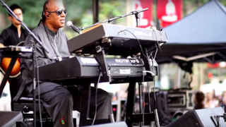 Stevie Wonder performs a pop-up concert in Philadelphia Aug. 17, 2015.YouTube screenshot