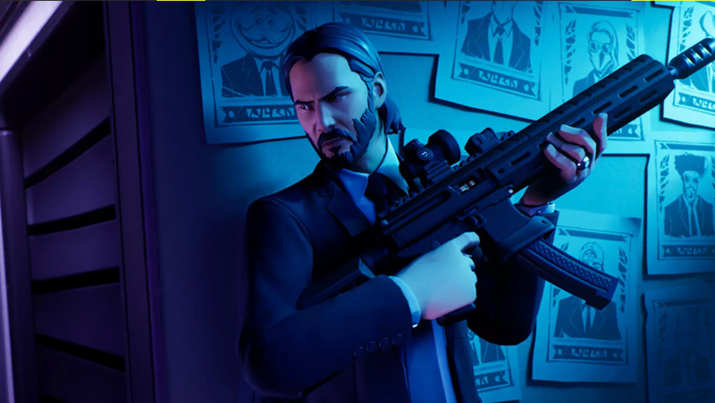 Illustration for an article entitled Fortnite's new John Wick mode is basically just Fortnite with pretty costumes