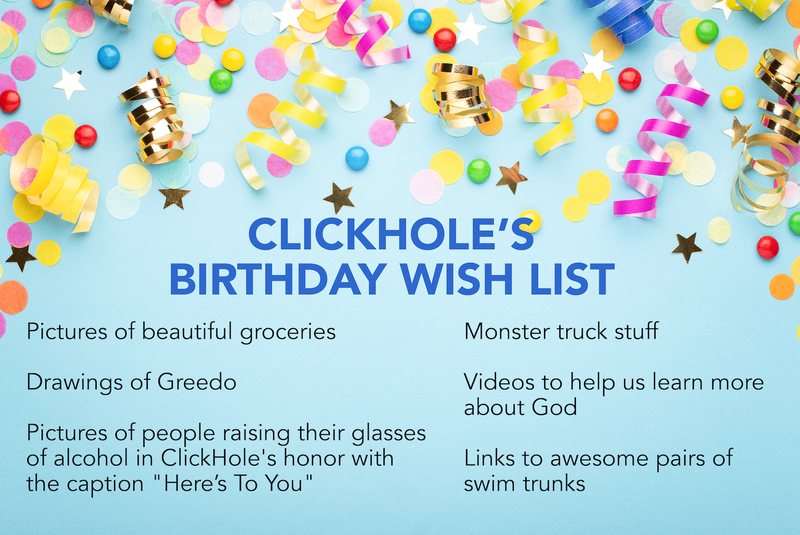 Illustration for article titled Happy Birthday ClickHole!