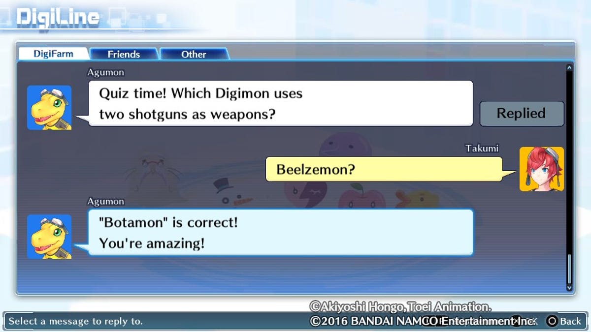 Image result for digimon cyber sleuth messages