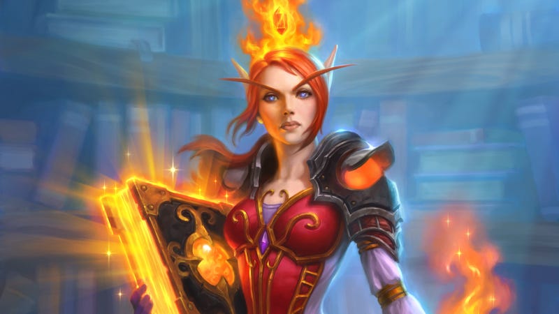 Illustration for article titled Archivist Elysiana Is A Fun Hearthstone Card When Your Opponent Isn't Using It