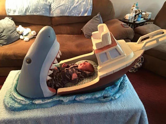 Jaws Baby Bed Lets You Imagine Your Child Being Eaten By A Shark