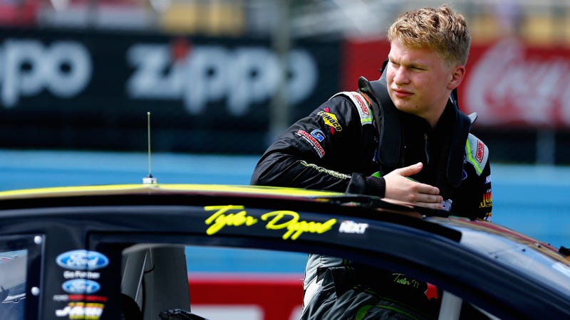 Tyler Dippel during a NASCAR K&N Pro Series East event in 2017.