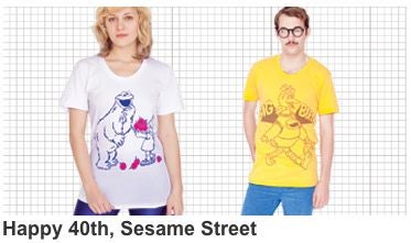 Illustration for article titled American Apparel For Sesame Street: The Goods Have Arrived