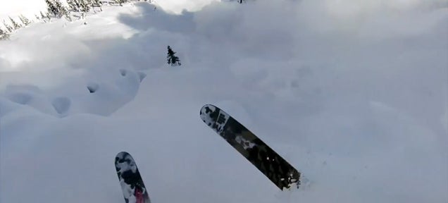 Avalanche smashes a skier in scary helmet cam video