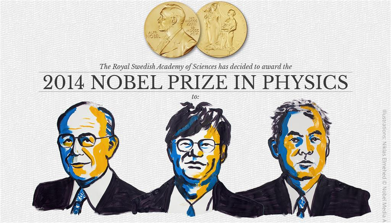 Illustration for article titled Akasaki, Amano y Nakamura, Nobel de Física por inventar los LED azules