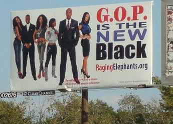 Raging Elephants' "GOP Is the New Black" Billboard