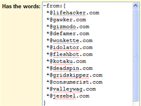 Build advanced Gmail filters and persistent searches