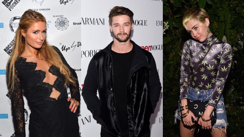 Illustration for article titled Paris, Miley and Patrick Schwarzenegger Walk into a Strip Club