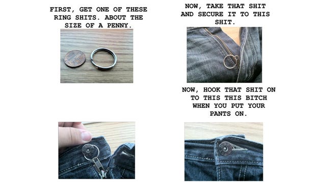 Keep Your Loose Zippers Up With a Key Ring
